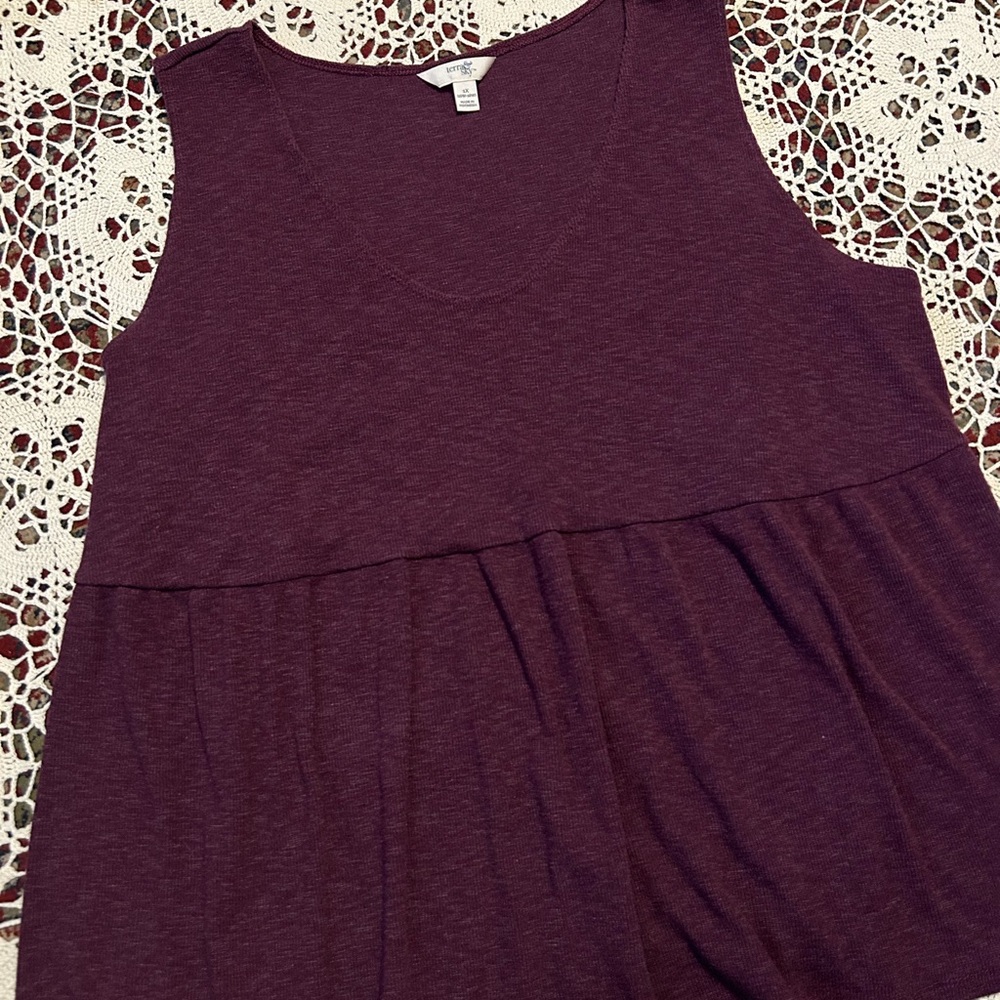 Terra & Sky Rich Purple Plum Tank Top